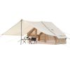 VEVOR Inflatable Tents for Camping, 3-5 Person Easy Setup Blow up Tent with Hand Pump, 300D Oxford 4 Season Glamping Tent with Canopy, Stove Jack