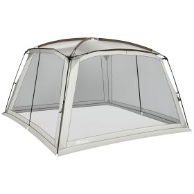 Outsunny 12' x 12' Screen House, UV50+ Screen Tent with 2 Doors & Carry Bag for Outdoor Camping Activities, Easy Setup, White