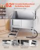 VEVOR Stainless Steel Dog Washing Station, 62 inch Pet Grooming Tub w/ Stairs, PE Water Filter Board