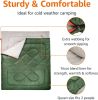 40Â°F Cool Weather Two-Person Sleeping Bag, 87 Inches x 59 Inches, Olive Green
