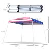 10x10 Outdoor Pop Up Canopy Event Tent American Flag Slanted Legs for Weddings Parties