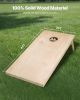 VEVOR Cornhole Set, 4x2 ft Corn Hole Game Boards, Solid Wood Portable Toss Board, Indoor and Outdoor Cornhole Play for Adults