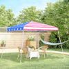 10x10 Outdoor Pop Up Canopy Event Tent American Flag Slanted Legs for Weddings Parties