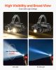 VEVOR Headlamp, Bright LED Rechargeable Headlight, Lightweight Head Flashlight with 16 Lighting Modes, Adjustable Headband & 90Â° Angle