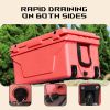 White outdoor Camping Picnic Fishing portable cooler 65QT Portable Insulated Cooler Box