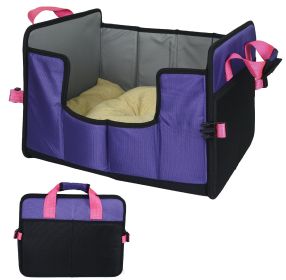 Pet Life 'Travel-Nest' Folding Travel Cat and Dog Bed (Color: PURPLE, size: small)