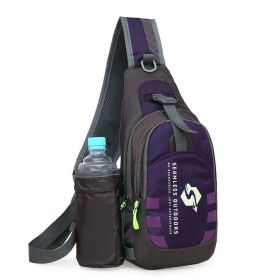 "Seamless Outdoors Colorful Sling Bag With Water Slot " (Color: PURPLE)