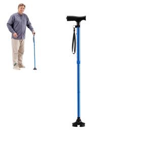Collapsible Walking Cane with Adjustable Heights for Hiking (Color: As pic show, Type: Style B)