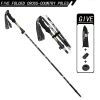 "Ultralight Folding Hiking Poles - 7075 Aluminum with EVA Grip, Tungsten Tips - Perfect for Backpacking & Climbing"