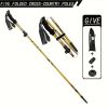 "Ultralight Folding Hiking Poles - 7075 Aluminum with EVA Grip, Tungsten Tips - Perfect for Backpacking & Climbing"