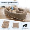 Human Dog Bed, Large Size Fits You and Pets, Washable Faux Fur Dog Bed for People Doze Off, Napping Orthopedic Dog Bed, Present Plump Pillow, Blanket