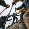 "Ultralight Folding Hiking Poles - 7075 Aluminum with EVA Grip, Tungsten Tips - Perfect for Backpacking & Climbing"
